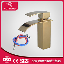 Square gold-plated bathroom waterfall faucet MK23605